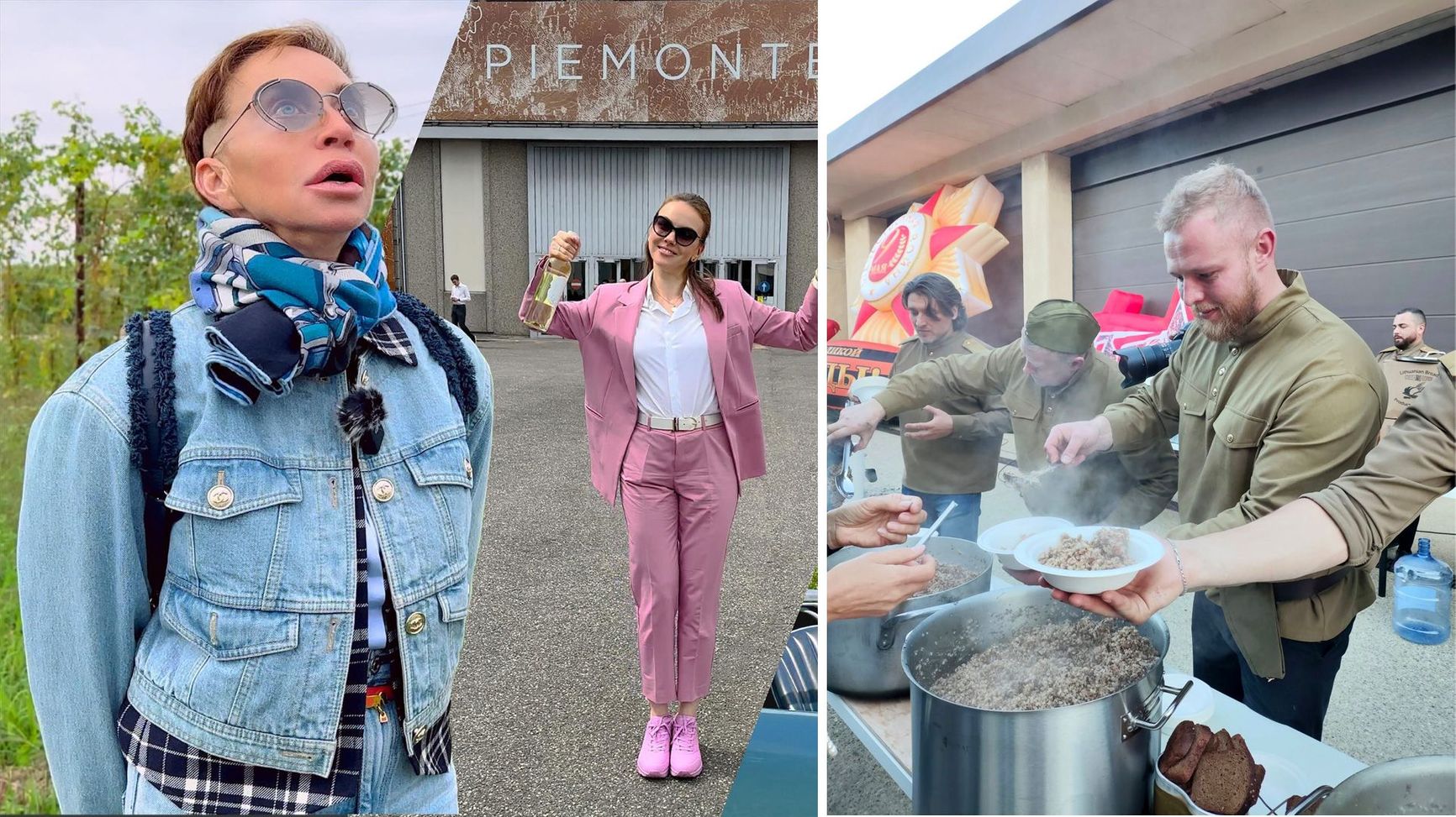 Lyudmila Bobrova at the May 9 Victory Day celebrations at La Piemontina