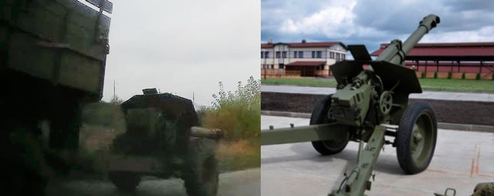 A D-1 in the occupied territory of Ukraine in comparison with the reference photo