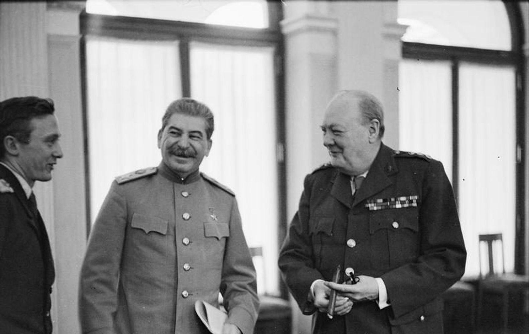 Stalin and Churchill at the Yalta Conference